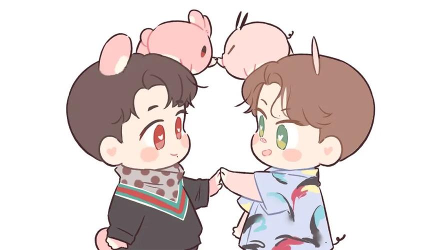 王一博肖战q版背景图 |私藏_博君一肖_王一博_肖战_素材_壁纸