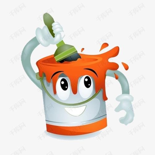 油漆的素材免抠油漆油漆桶卡通油漆