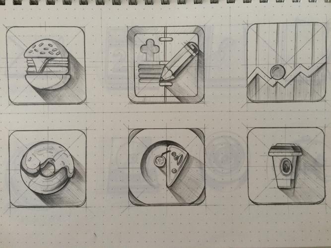 手绘icon 临摹|ui|图标|lucky7879 - 原创作品 - 站酷