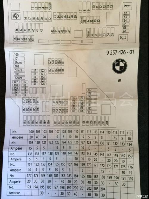 宝马保险丝盒图解 宝马x5保险丝盒图解