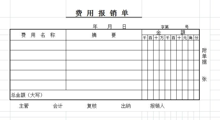 费用报销单