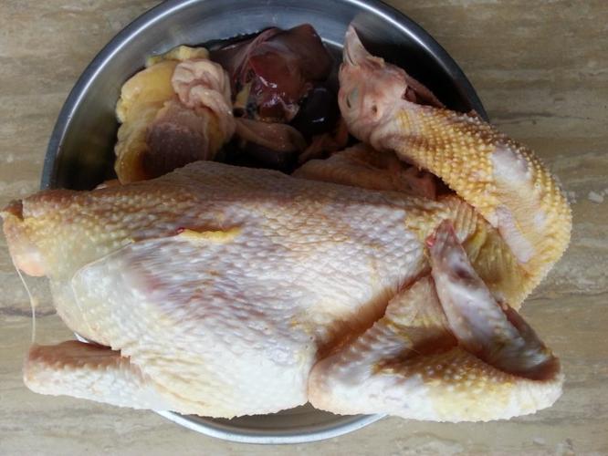 1 已经杀好洗净的阉鸡