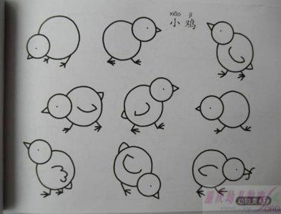 怎么画小鸡简笔画