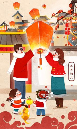 正月初八 放生祈福_创意图片