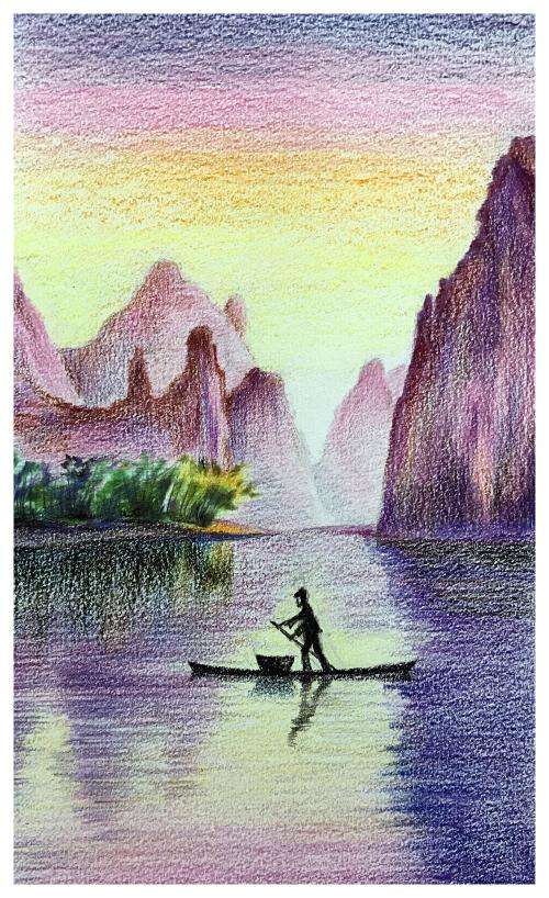 第8课 如何用彩铅画一幅漂亮的风景画