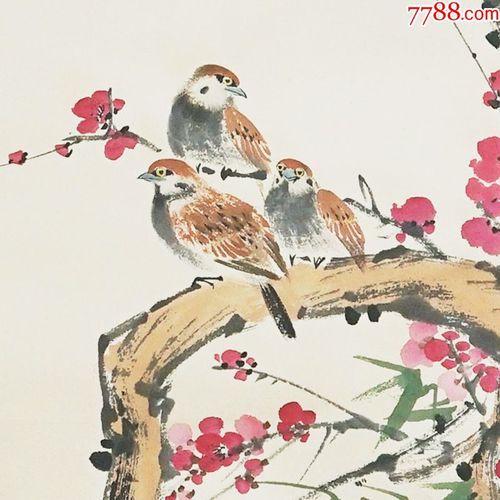 花鸟颜伯龙中堂画真手工绘国画风景山水人物名人字画装饰画
