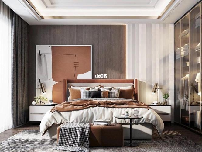 卧室护墙板参考案例_护墙板_卧室_背景墙_家居家装