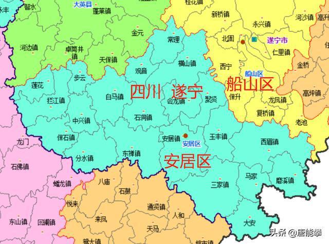 遂宁安居区16镇船山区10镇的变迁人口土地工业最新统计