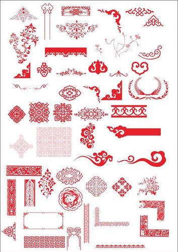 传统中式花纹矢量素材