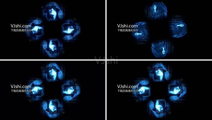 360度全息投影原版素材星球大战能量武士