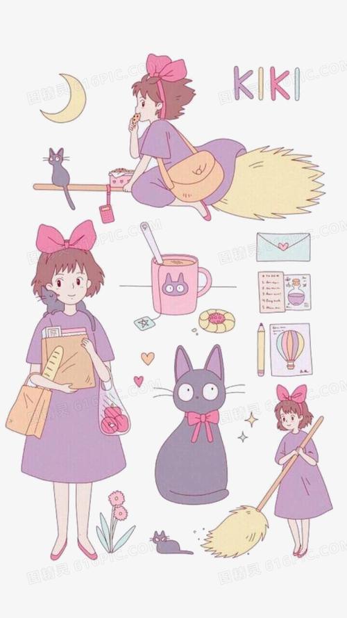 清新可爱宫崎骏魔女宅急便图片免费下载_png素材_编号vwxipew95_图