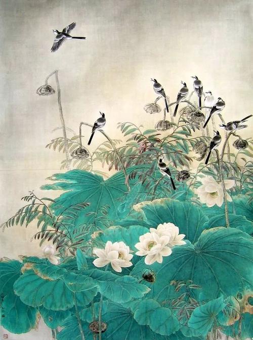 工笔画:谭玉洲工笔花鸟作品