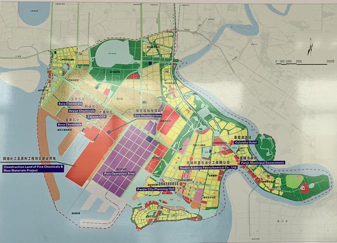 盘锦辽东湾新区石化及精细化工产业园区规划图.(王美琪摄)