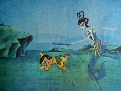 青蛇精是蛇精的妹妹,得知自己的姐姐和姐夫被葫芦娃打败前来复仇.