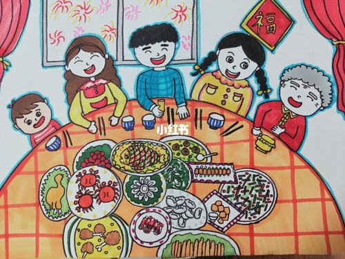 《年夜饭》_美术_少儿创意美术_文化_绘画