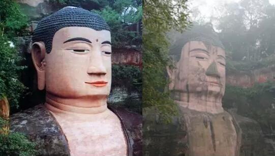 乐山大佛显灵闭眼流泪近1000人亲眼目睹全程相机记录