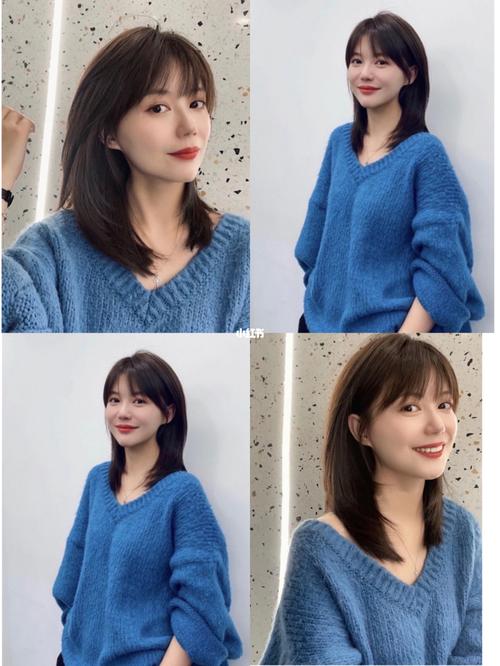 清新减龄中发发型/适合圆脸方脸的"锁骨发"_圆脸_锁骨