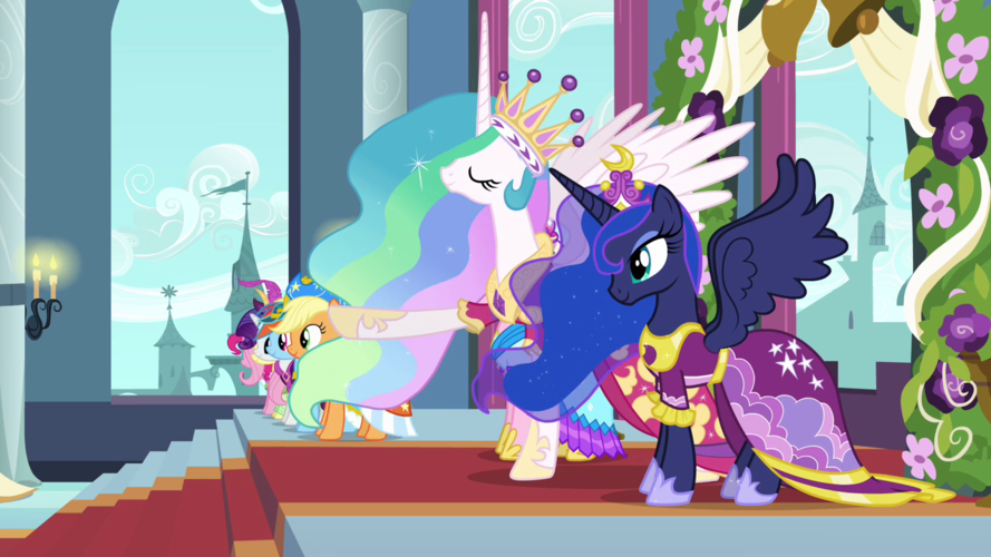 小马宝莉穿写着礼服的月亮公主