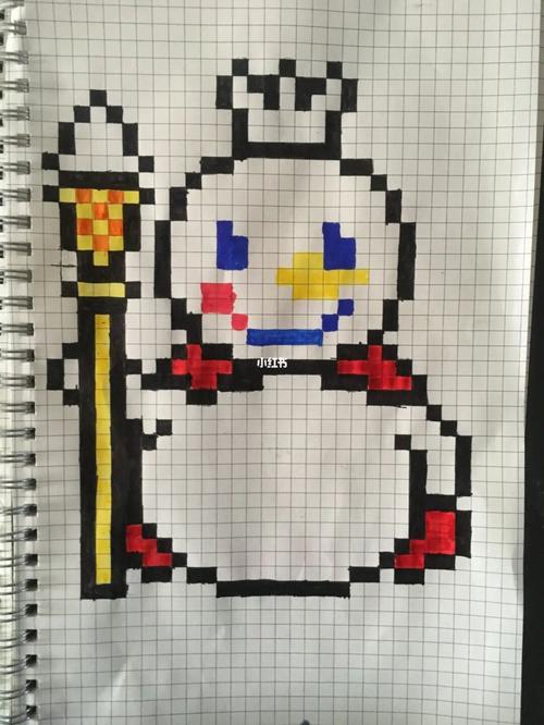 蜜雪冰城logo_蜜雪冰城怎么样_logo_像素画_格子画_人文_绘画