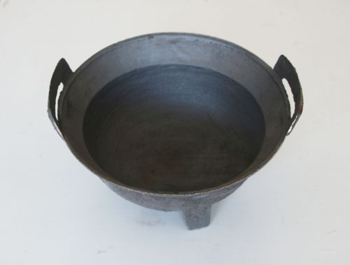 任家峪铁锅老式铸铁涂层有脚无耳加厚双耳炒锅炒锅