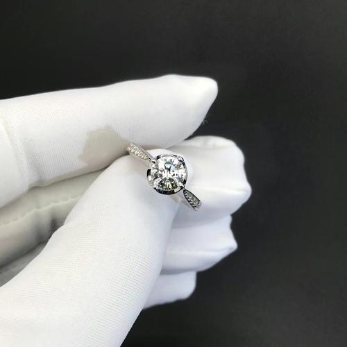 17克拉镂空四爪花苞款钻戒,d,vs 1克拉hw款戒臂满圈