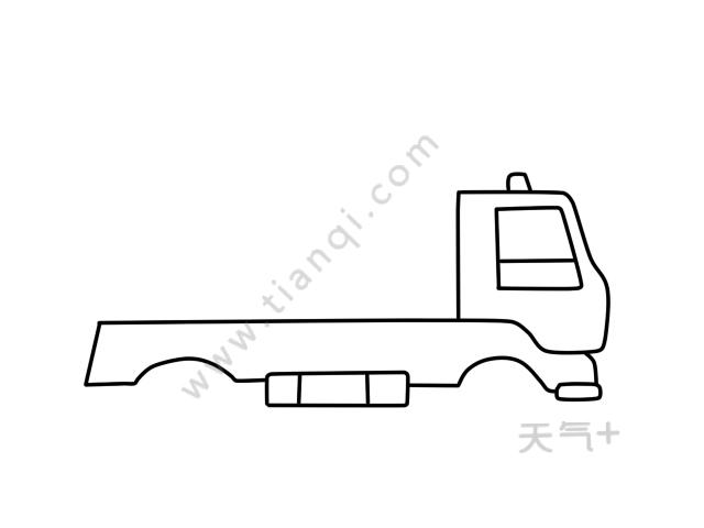 垃圾车简笔画 垃圾车的画法步骤