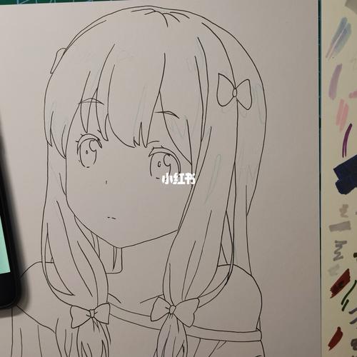 和泉纱雾 手绘  上色带线稿_上色_手绘_线稿_和泉纱雾