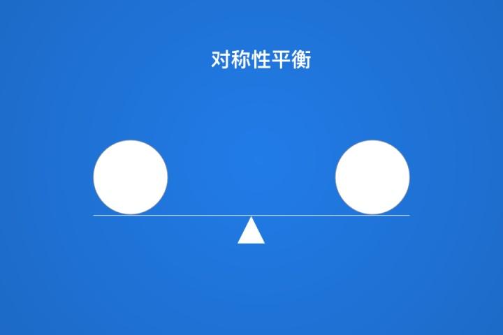 实现『平衡』的方法通常有两种:对称性平衡,非对称性平衡.