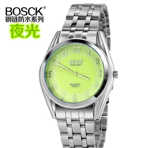 bosck香港铂仕手表 男士钢链防水夜光 老人手表 朗迈铂仕