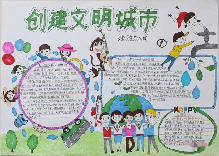 投票74创城总动员海城市小学生手抄报大赛67生态环境