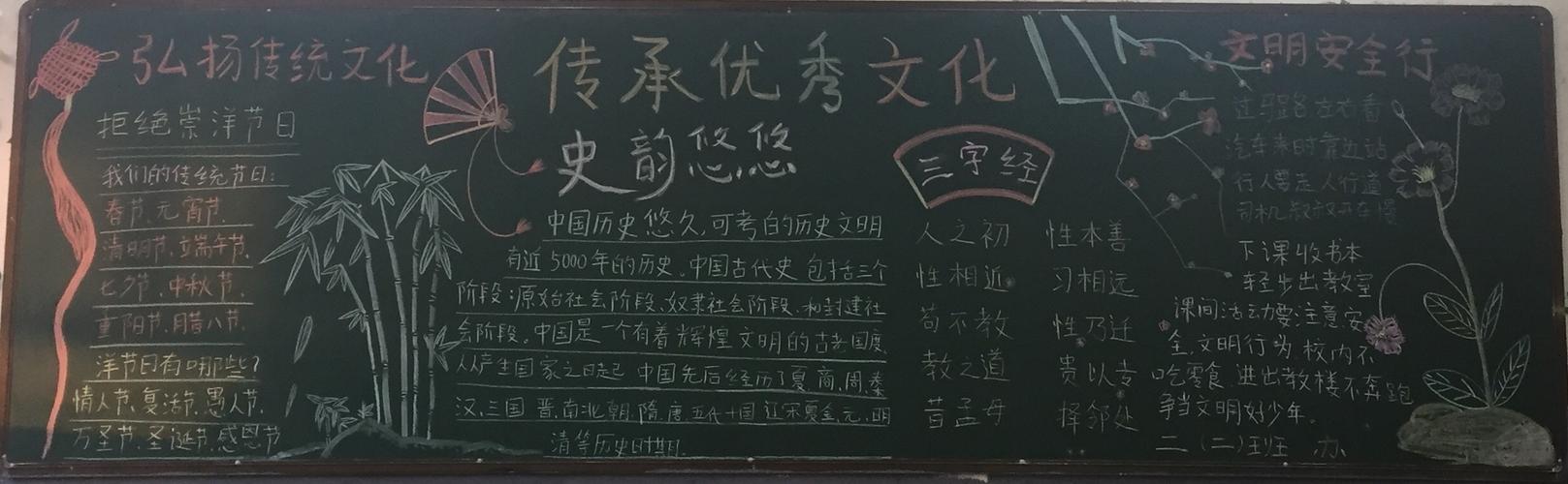 弘扬传统文化"主题德育活动暨优秀板报成果展