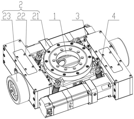 cn112895828a_一种带减震的超薄agv用差速驱动装置