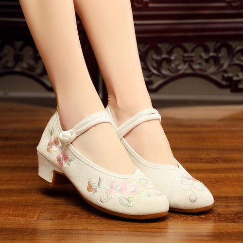 旗袍鞋_旗袍鞋女单鞋_配旗袍的鞋子高跟鞋_ 搭配旗袍