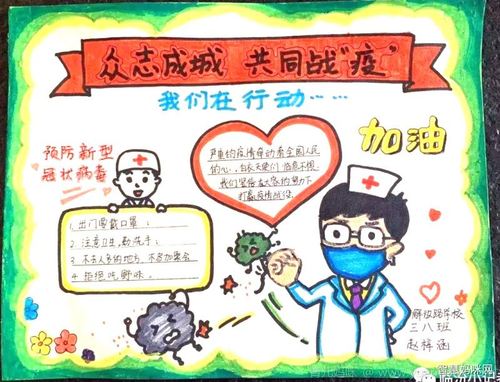 2020抗击疫情手抄报图片
