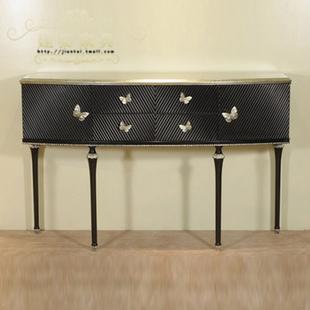 客厅家具 欧式实木 客厅玄关桌 简约玄关台 蝴蝶门厅柜 高脚玄关台
