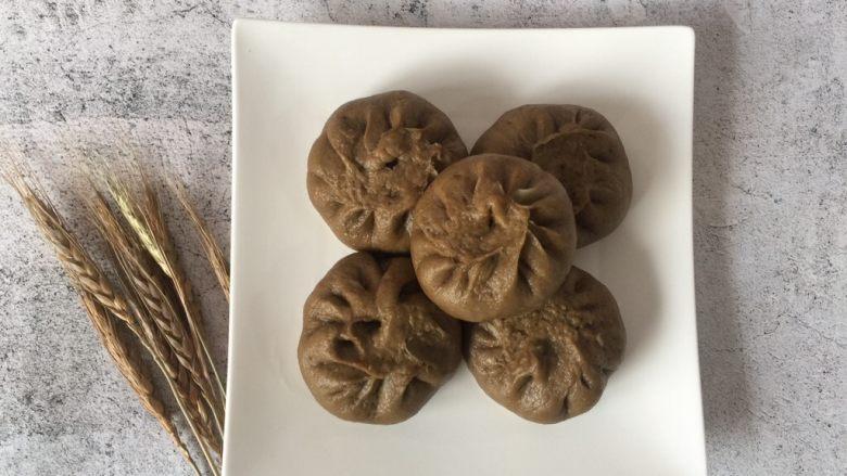 地瓜面槐花馅肉包子