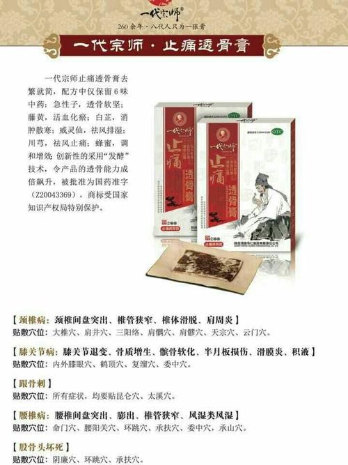 一代宗师止痛透骨膏