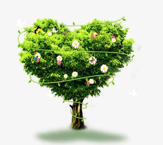 绿色爱心树