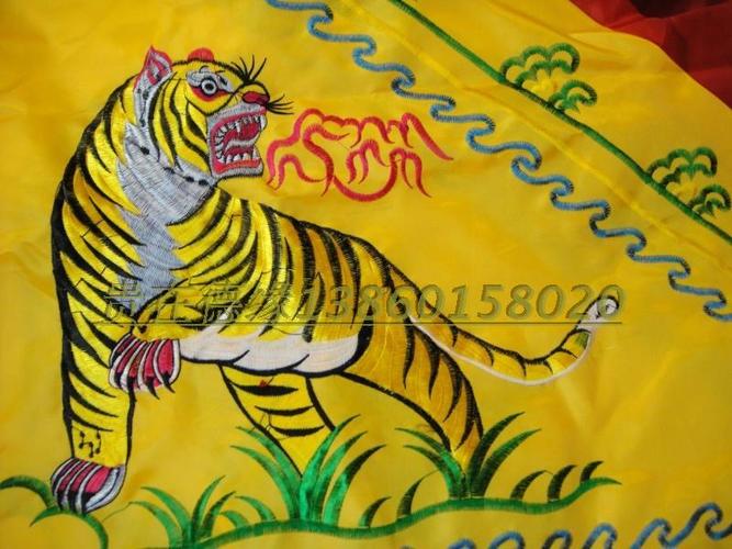 5米双面绣虎三角旗龙旗五营旗五方道旗佛公旗五色可选