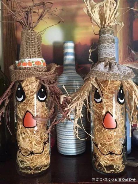 纸绳遇上瓶瓶罐罐的奇妙创意,用孩子们的作品装饰教室吧.