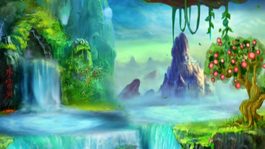 花果山水帘洞_1920x1080_高清视频素材下载(编号:)