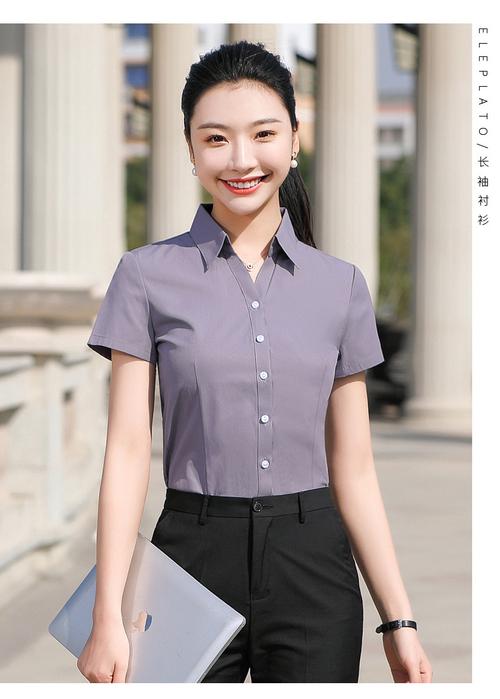 面试衣服女大学生夏短袖衬衣教师公务员面试服装女教师职业正装女