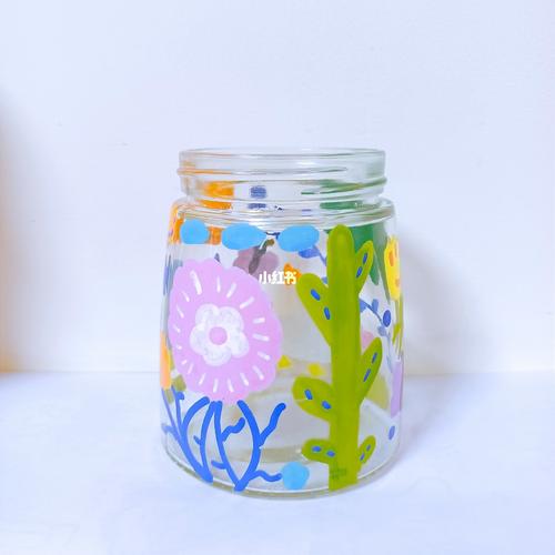 【丙烯画】玻璃瓶_丙烯画_手工制作_酒精_丙烯_手绘_我的手工日常