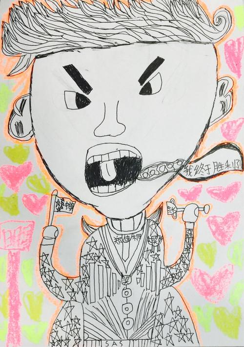 佳桐,人物画的很棒,有漫画感觉,继续努力,加油.