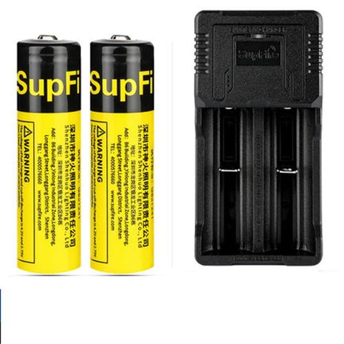 神火手电筒专用18650锂电池充电3350mah强光手电筒37v42v大容量动力