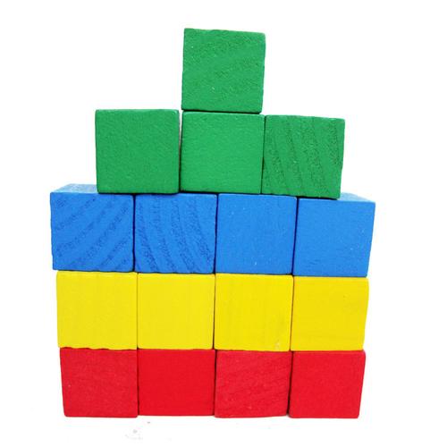 木制正方体立方体积木 数学教具儿童益智方块玩具幼儿