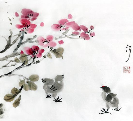 福田南国国画★5学期★第12节《15小鸡画法》2020.10.18