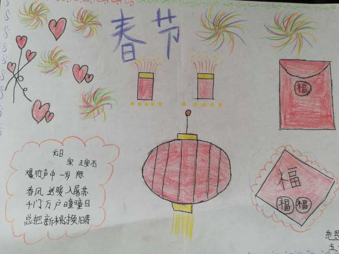 殷都区曲沟镇实验小学"我们的节日——春节元宵节"优秀手抄报集锦