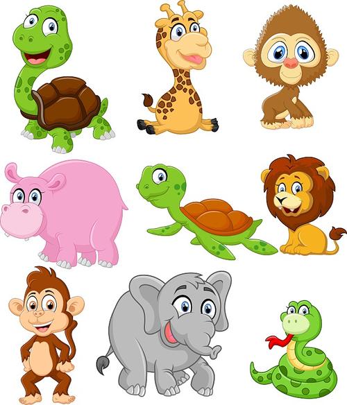 卡通动物角马图片素材