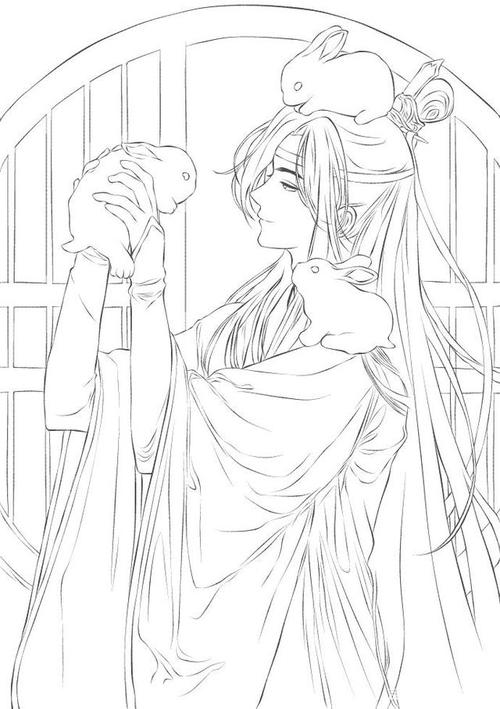 古风人物手绘线稿 一笔一画勾勒最美中国风